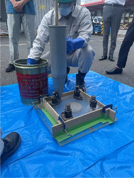 グラウト充填実演